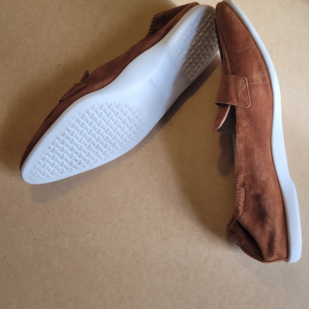Cole Haan Tan Suede Women's Grand Ambition Amador Flats - Picture 2 of 4